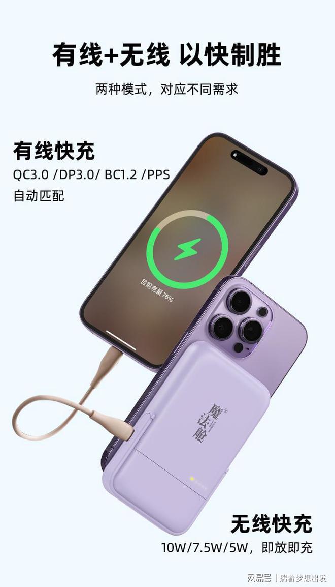 机无线充支架移动电源四合一轻松出门凯发k8出行带一个我的魔法舱！耳(图3)